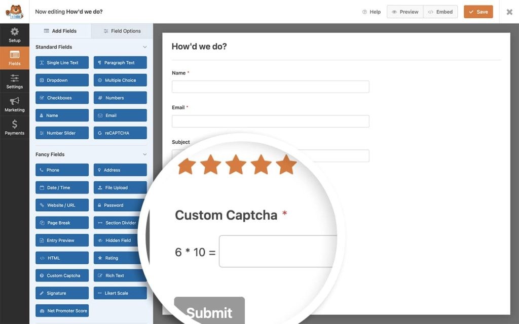 download plugin wpforms custom captcha field