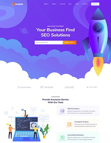 Tema para landing page Elementor - Modelo 01