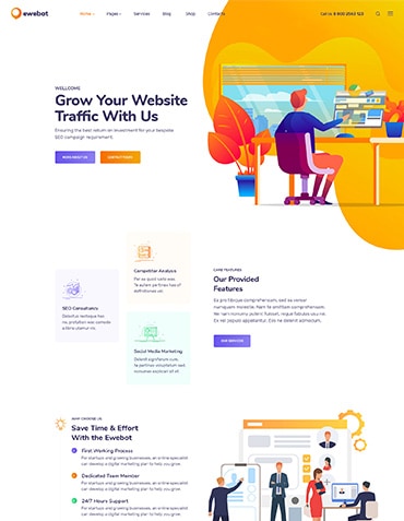 Tema para landing page Elementor - Modelo 03