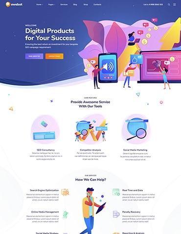 Tema para landing page Elementor - Modelo 04