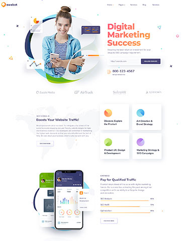 Tema para landing page Elementor - Modelo 06