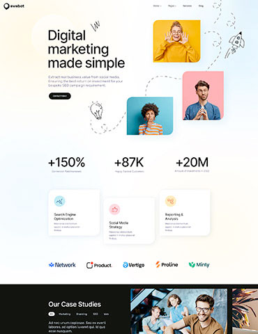 Tema para landing page Elementor - Modelo 08