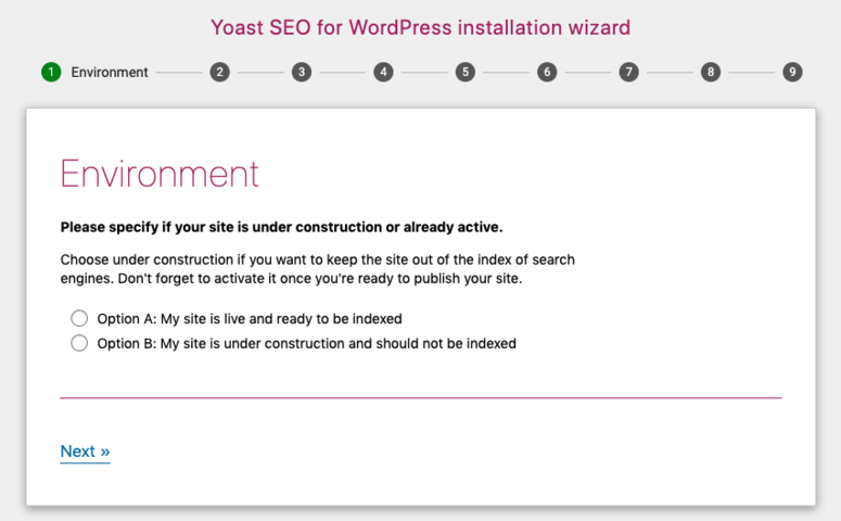 Yoast SEO - Assistente de Instalação