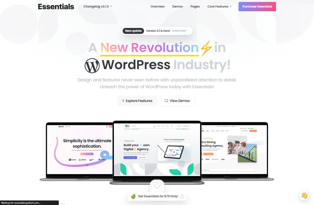 Essentials Tema Completo para WordPress