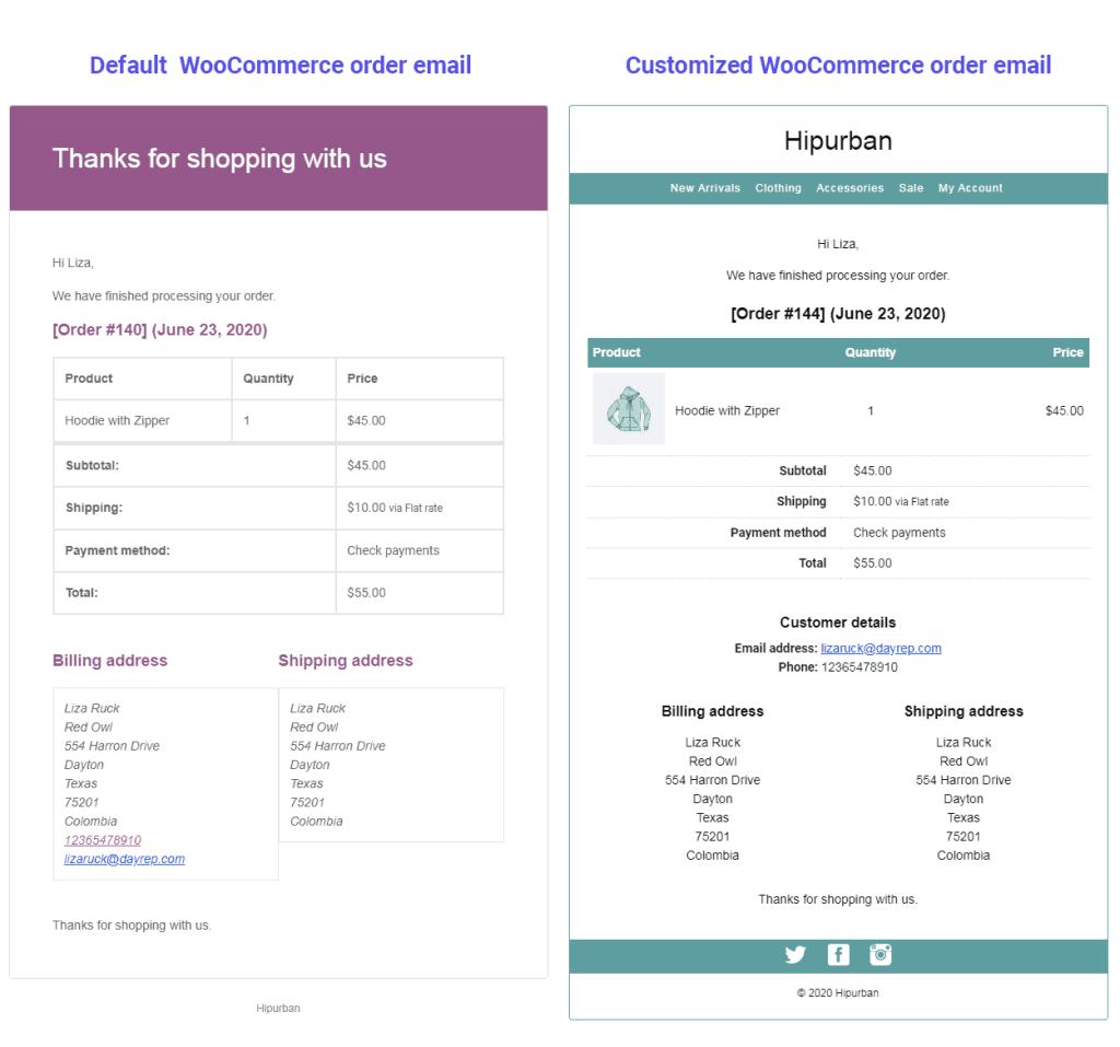 alterar modelo de email do WooCommerce