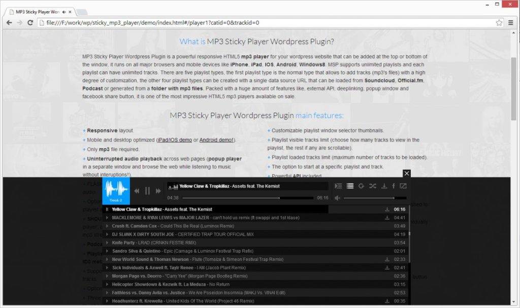 Player de Música para WordPress