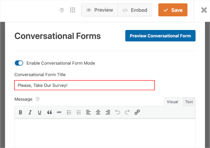 Plugin de Formulário com perguntas e opções, sessões, passo a passo